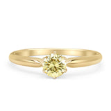 Round Solitaire Gold Ring
