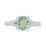 Round Split Shank Diamond Gold Ring