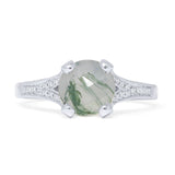 Round Split Shank Diamond Gold Ring