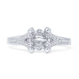 Round Split Shank Diamond Ring