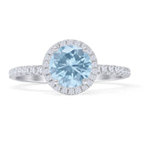 Round Halo Diamond Gold Ring