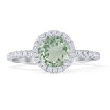 Round Halo Diamond Gold Ring