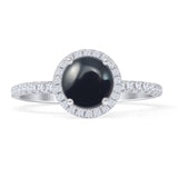 Round Halo Diamond Gold Ring