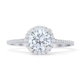 Round Halo Diamond Gold Ring