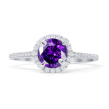 Round Halo Diamond Gold Ring