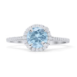 Round Halo Diamond Gold Ring