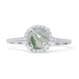 Round Halo Diamond Gold Ring