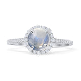 Round Halo Diamond Gold Ring