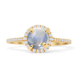 Round Halo Diamond Gold Ring