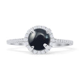 Round Halo Diamond Gold Ring