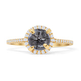 Round Halo Diamond Gold Ring