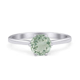 Art Deco Round Solitaire Gold Ring