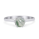 Art Deco Round Solitaire Gold Ring