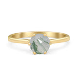 Art Deco Round Solitaire Gold Ring