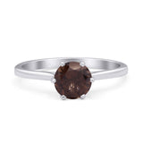 Art Deco Round Solitaire Gold Ring