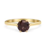 Art Deco Round Solitaire Gold Ring