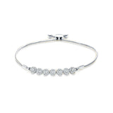 14K Gold 9 Twist Rope Chain Round Natural Diamond Adjustable Bracelet