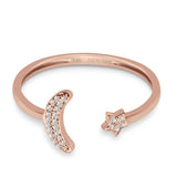Moon & Star Celestial Diamond Ring