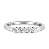 Five Stone Ring Stackable Band