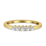 Five Stone Ring Stackable Band