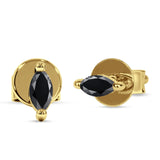 Marquise Solitaire Stud Earring Cubic Zirconia 925 Sterling Silver