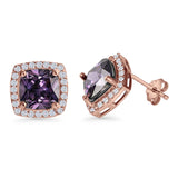 Cushion Cut Stud Earrings