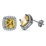 Cushion Cut Stud Earrings