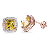 Cushion Cut Stud Earrings