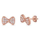 Ribbon Bow Stud Earrings