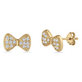 Ribbon Bow Stud Earrings