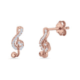 Music Note Stud Earrings