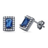 Rectangle Stud Earrings