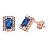 Rectangle Stud Earrings