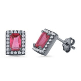 Rectangle Stud Earrings