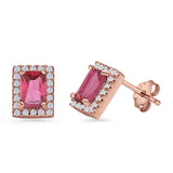 Rectangle Stud Earrings