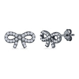 Ribbon Knot Stud Earrings