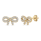 Ribbon Knot Stud Earrings