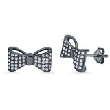Ribbon Bow Stud Earrings