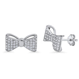 Ribbon Bow Stud Earrings