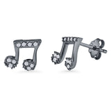 Music Note Stud Earrings