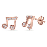 Music Note Stud Earrings