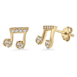 Music Note Stud Earrings