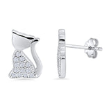 Cat Stud Earrings