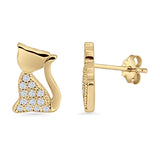 Cat Stud Earrings