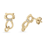 Cat Stud Earrings