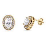 Oval Stud Earrings