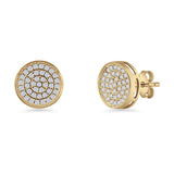 Round Stud Earrings