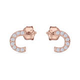 Half Circle Stud Earrings