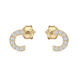 Half Circle Stud Earrings