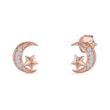 Star & Moon Stud Earrings